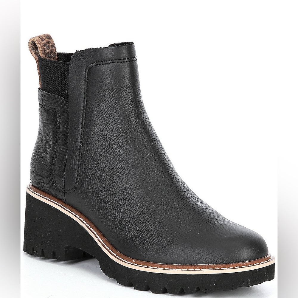 Huey H2O Water-Resistant Leather Lug Sole Booties